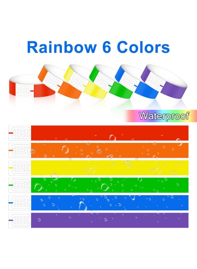 Arabest Pack of 600 Entrance Bands Neon Bracelets Waterproof Event Bracelets for Events Party Paper Entrance Bands Self-Adhesive Bracelets - Image 3